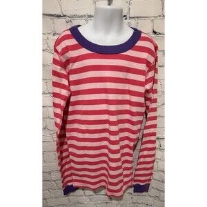 Hanna Andersson Girls Pajama Top Pink Striped Size US 14